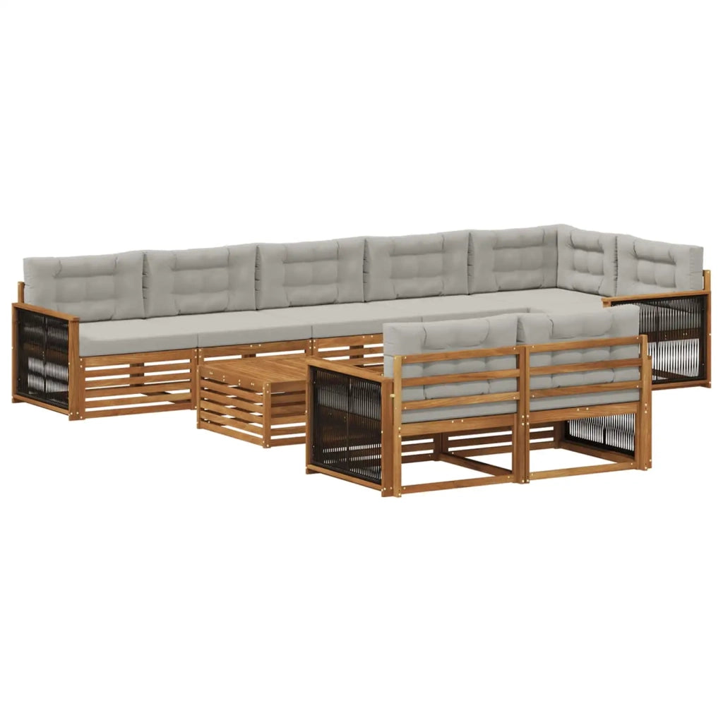 Set di divani da esterno 9 pz 3383534