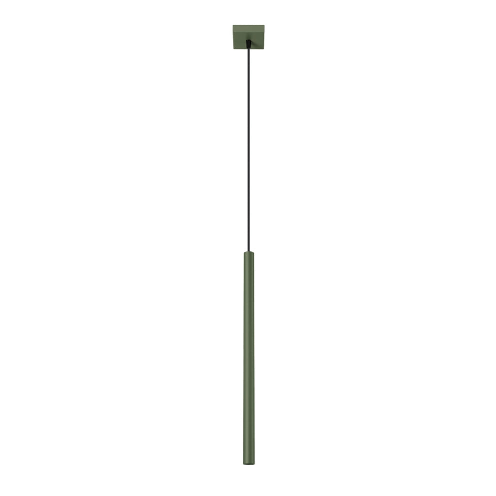 Lampada sospensione moderna oliva tubo 50cm G9 Velino