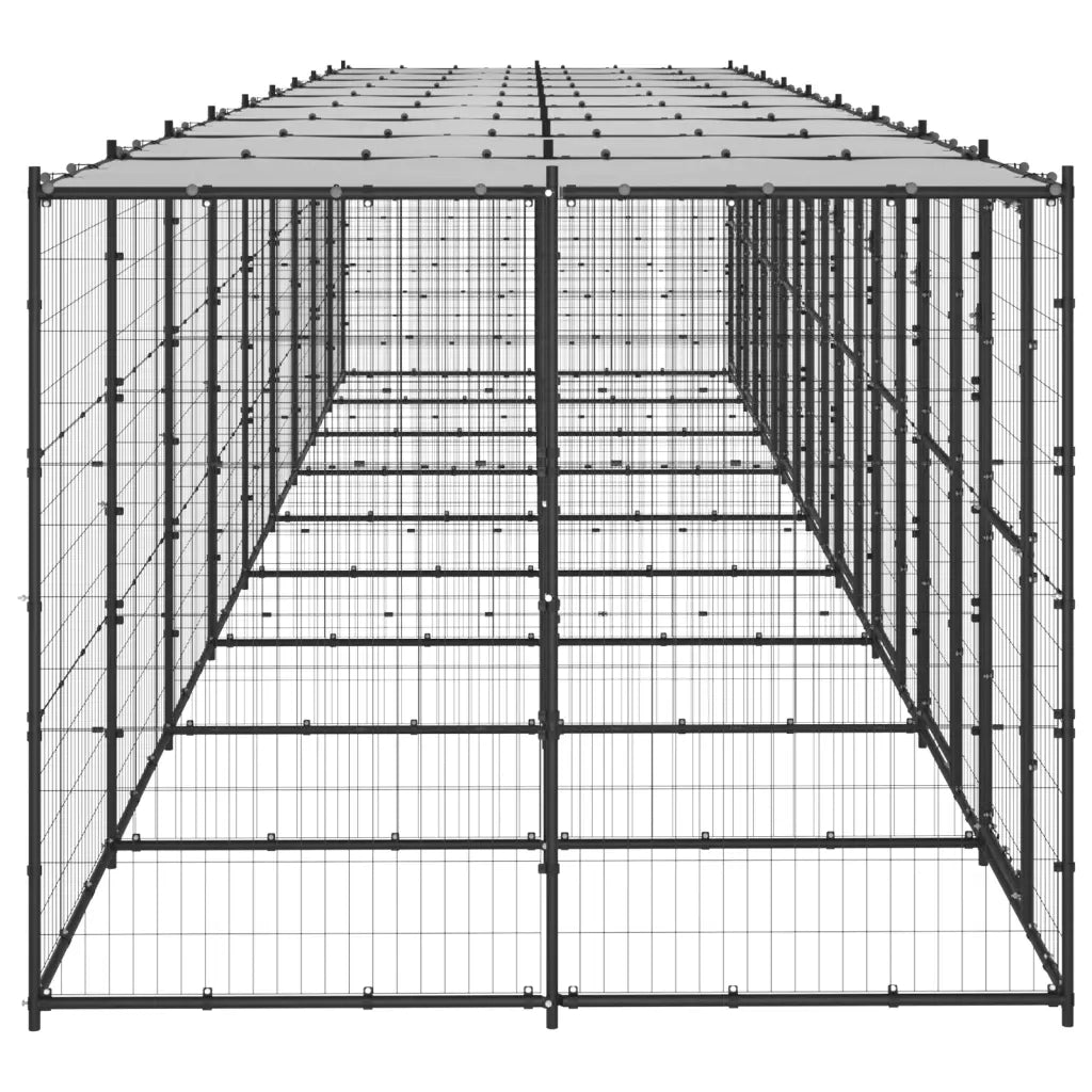 Gabbia per Cani da Esterno in Acciaio con Tetto 21,78 mÂ² cod mxl 56928