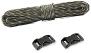 Paracord in Camouflage Verde - 100 Piedi - Nylon - Adatto per Campeggiare e Survival - 10 Fili