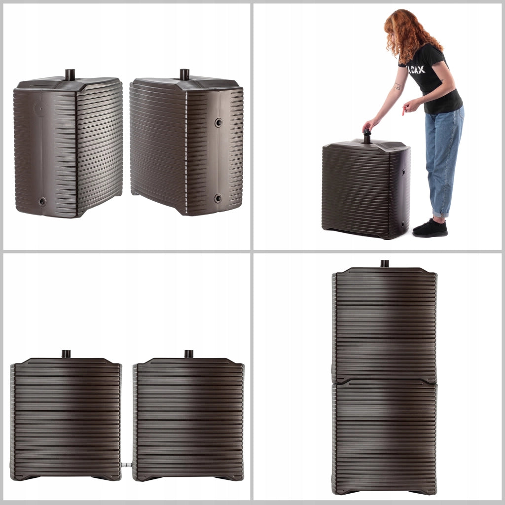Serbatoio per acqua piovana KADAX da 250 litri, set modulare in plastica.