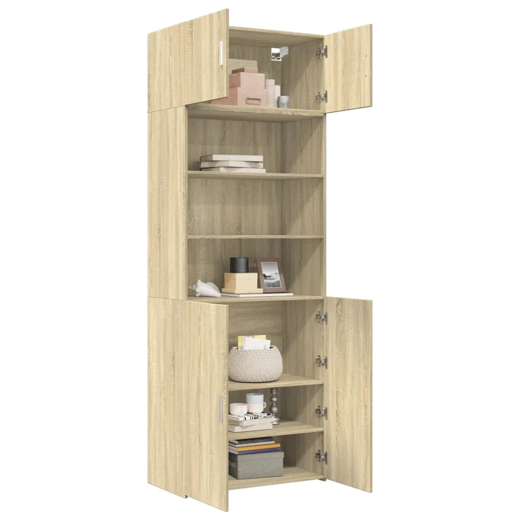 vidaXL Armadietto Rovere Sonoma 80x42,5x225 cm in Truciolato