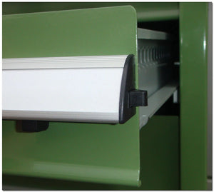 Mobiletto portautensili, cassettiera 10 cassetti, colore verde