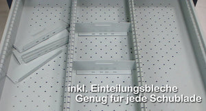 Mobiletto portautensili, cassettiera 10 cassetti, colore verde