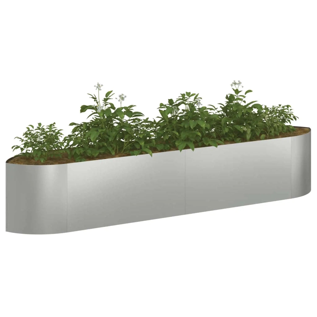 Letto rialzato da giardino Acciaio zincato 220 x 40 x 40 cm 8011724