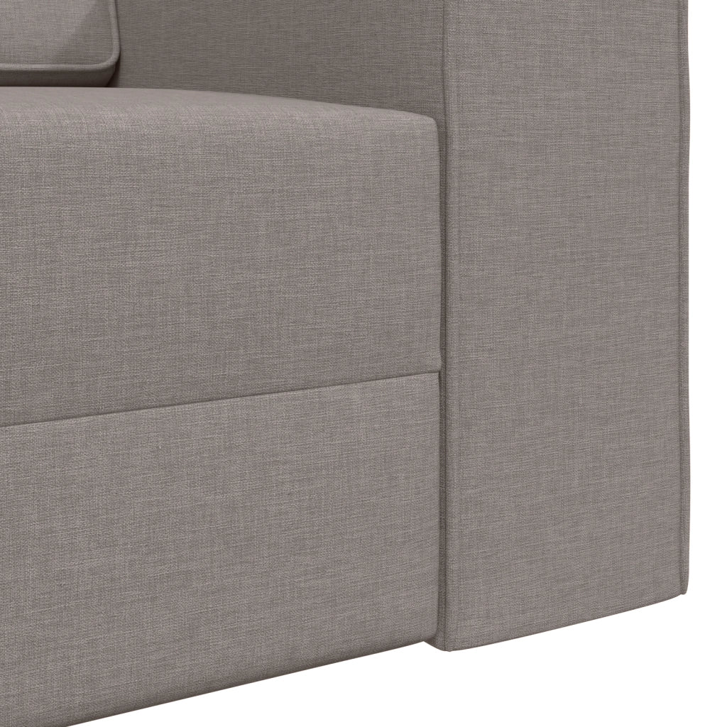 Divano Letto 2-in-1 Tortora 245x150x60.5 cm Tessuto