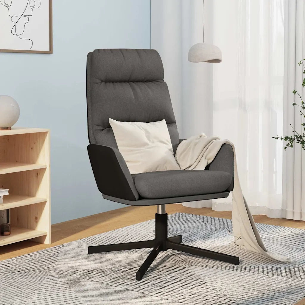 Divano Sedia-Poltrona Relax Grigio Scuro in Tessuto 661168