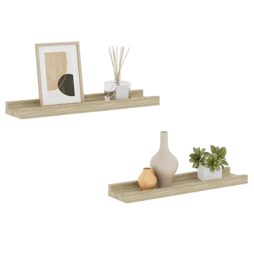 Mensole da Parete 2 pz Rovere Sonoma 40x9x3 cm cod mxl 59348