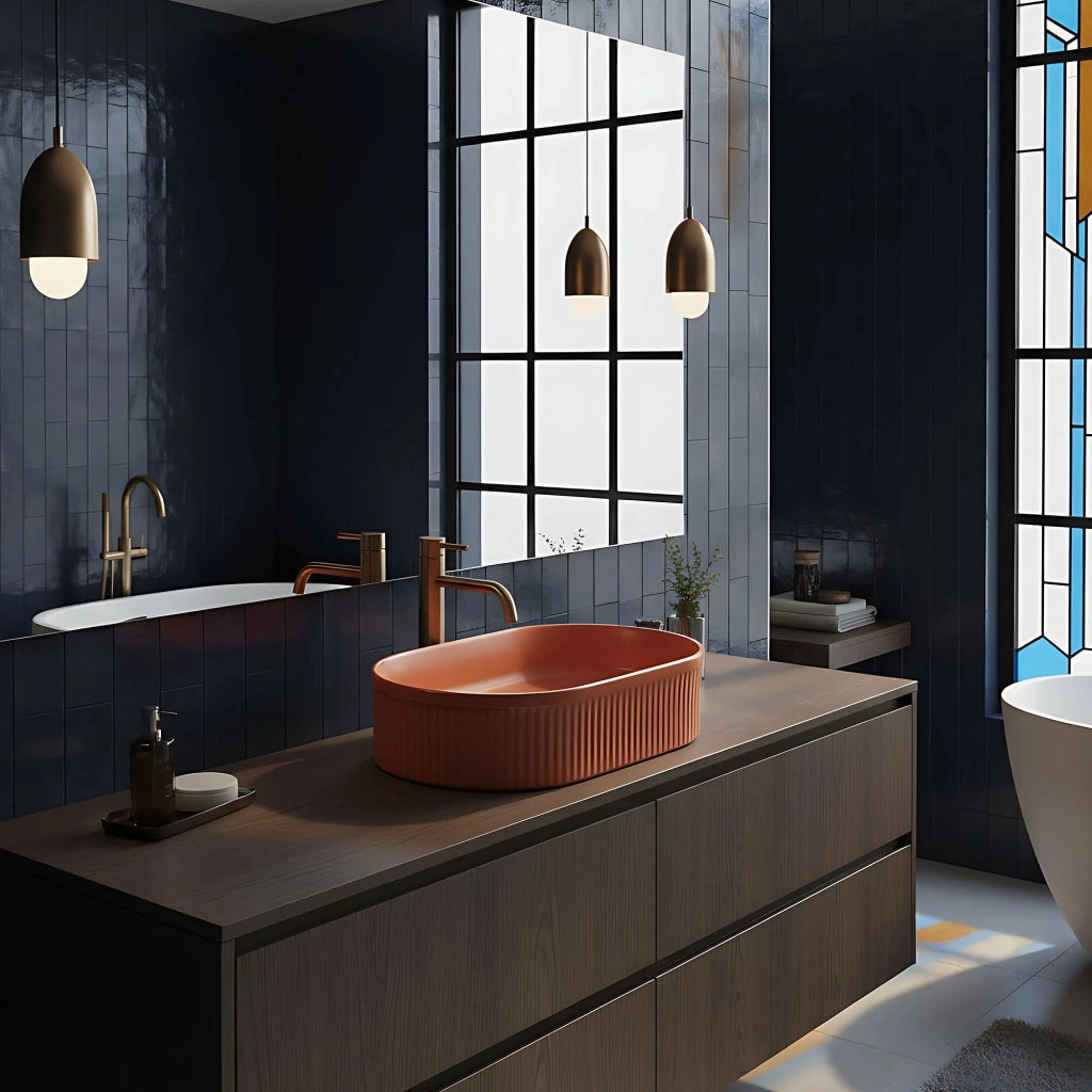 Lavabo Da Appoggio Rea Vanda Cinnamon Matt
