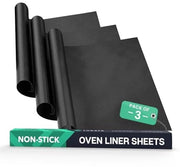 Kit di protezione per forno riciclabile da 3 pezzi - rivestimento antiscivolo con accessori, facile da pulire