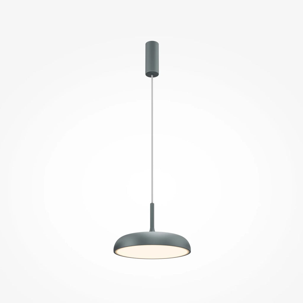 Maytoni Lampadario moderno Gerhard 1 luce LED integrato grigio metallo diffusore acrilico