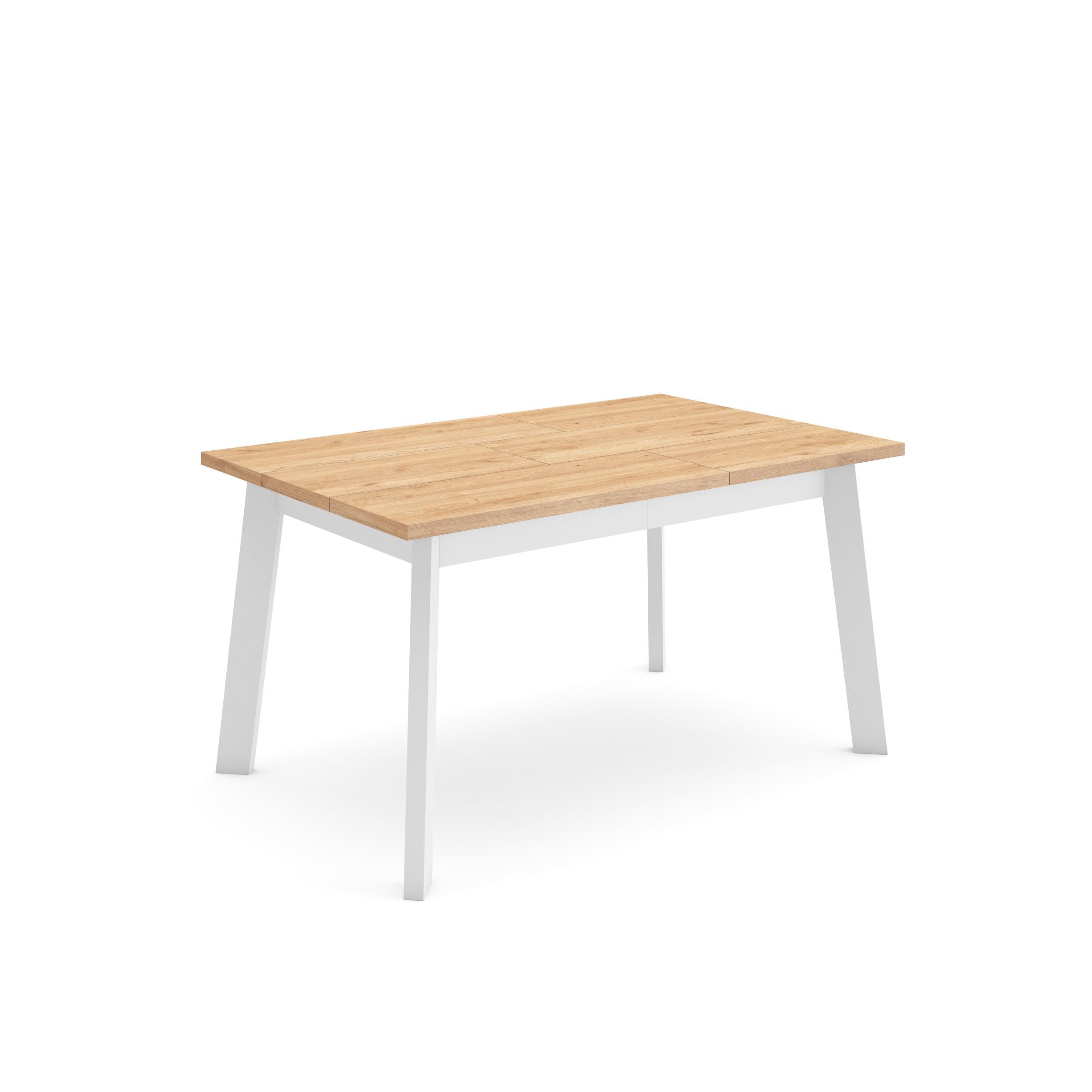 Tavolo da Pranzo, 140x90x74cm, Per 6 persone, Gambe in legno, colore Rovere RF2904