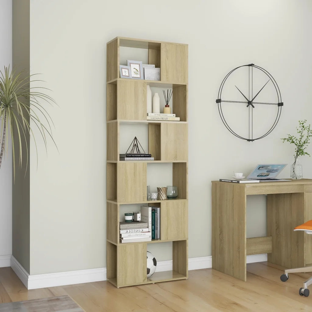 Libreria/Divisorio Rovere Sonoma 60x24x186 cm in Truciolato cod mxl 14800