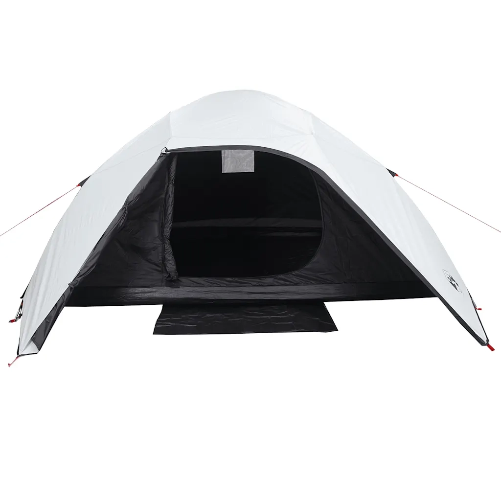 Tenda Familiare a Cupola 6 Persone-Tenda da campeggio Bianca Tessuto Impermeabile 879387