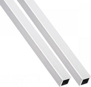 Due tubi quadrati in alluminio 8 mm x 8 mm x 1 mm - 300 mm di lunghezza - alluminio 6063 per arredamento e macchine
