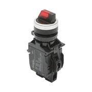 Selettore luminoso 24V AC/DC LED rosso con 2 posizioni 1NO+1NC, 10A/600V AC, 1A/250V DC LA42 Breckner Germany
