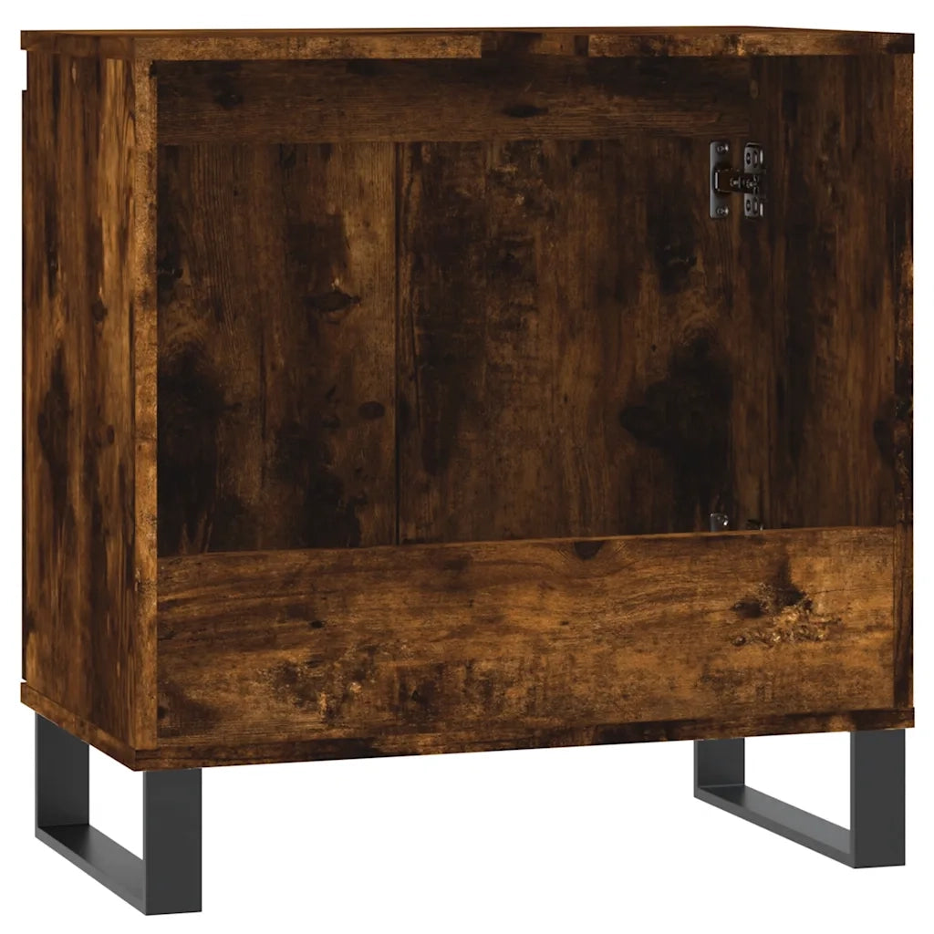 Armadietto Bagno | Armadio da bagno Rovere Fumo 58x33x60 cm in Legno Multistrato