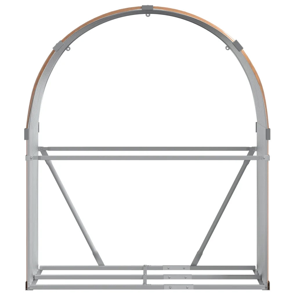 Portaceppi Effetto Legno 120x45x140 cm in Acciaio Zincato 364581
