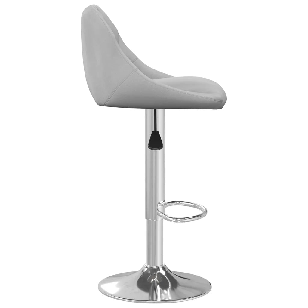 Sgabello da Bar Grigio Chiaro in Velluto cod mxl 63045