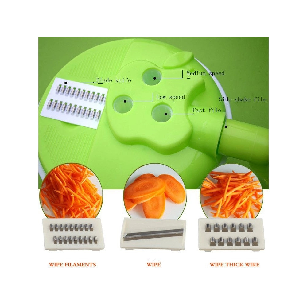 Trade Shop - Attrezzo Cucina Multifunzione Affetta Frutta Verdura Taglia Trita Food Cutting -