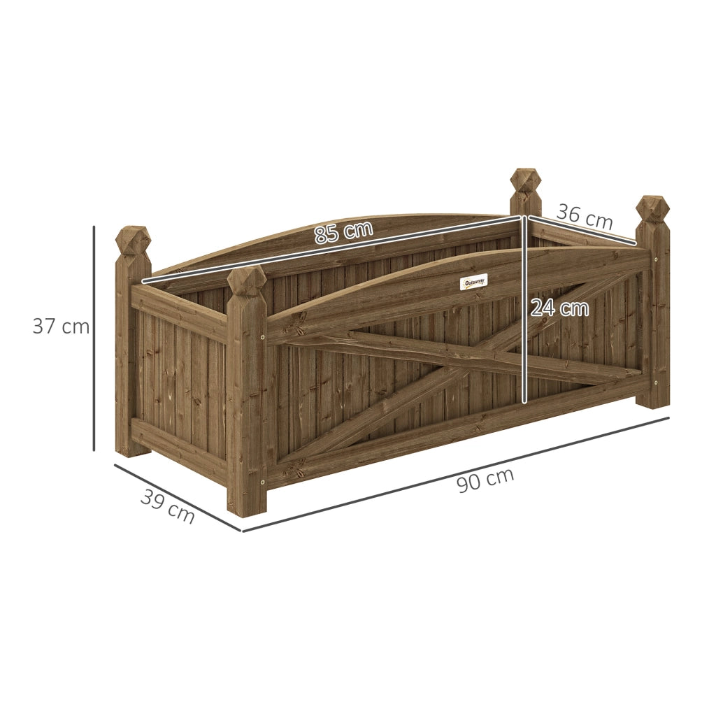 Giardiniera in legno ¨C zephmum ¨C marrone scuro 90x39x37