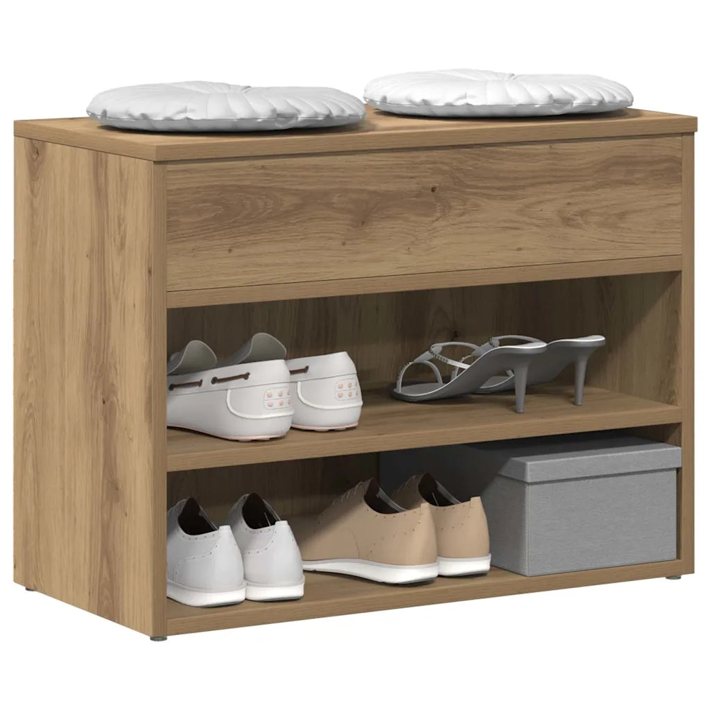 Scarpiera Rovere Artigianale 60x30x45 cm in Legno Multistrato 856755