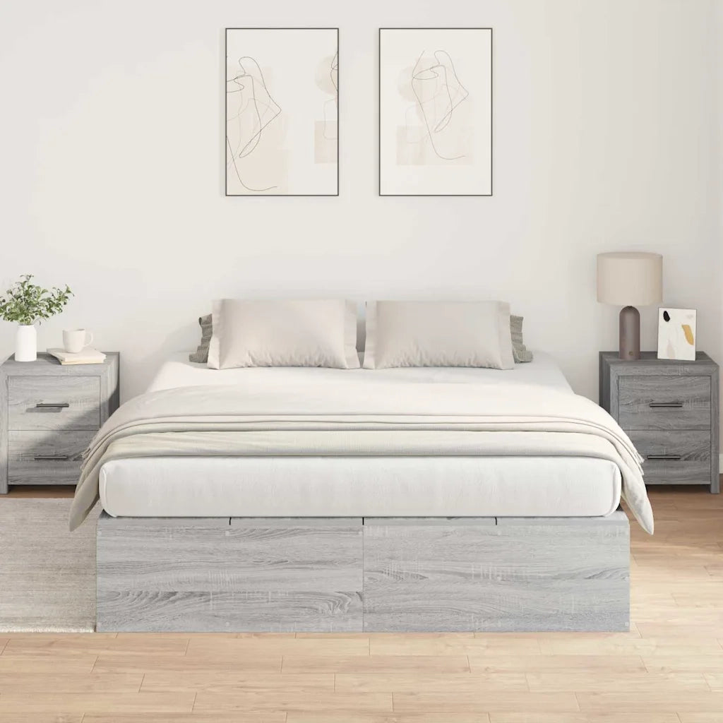 Struttura letto con contenitore Grigio Sonoma 150 x 200 cm 3335386