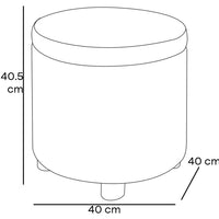 Pouf Contenitore Sgabello Poggiapiedi in Tessuto 40x40 H40cm Blu