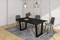 Tavolo da Pranzo, 167x90x74 cm, Per 8 persone, Tavolo Cucina, Nero