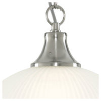 Sospensione Contemporanea Americano Acciaio Argento Vetro 1 Luce E27