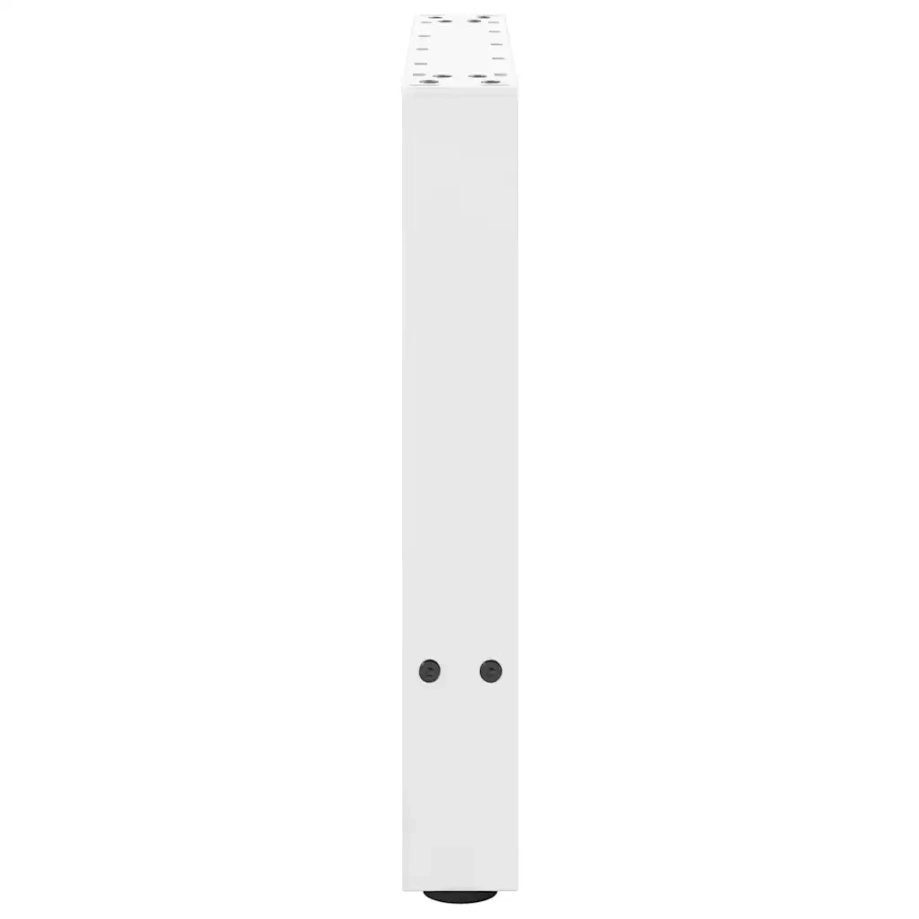 vidaXL Gambe per Tavolino da Caffè Bianche 2 pz 60x(42-43) cm Acciaio