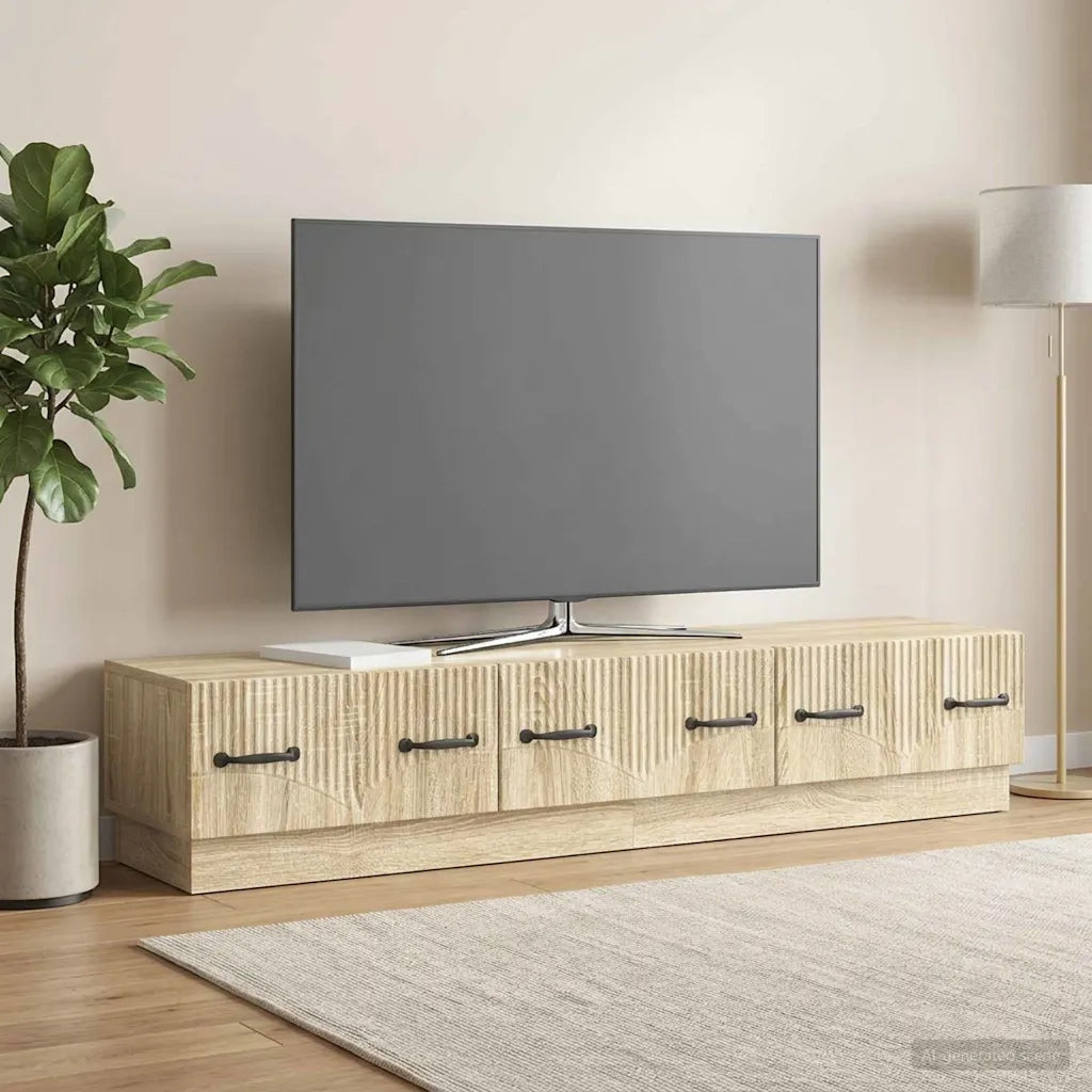 Mobile TV Rovere Sonoma 147 x 34,5 x 27 cm Legno ingegnerizzato 895397