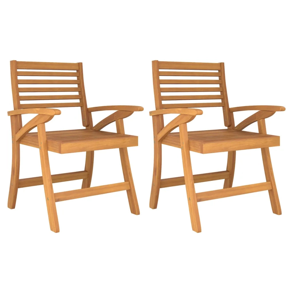 Sedie da Giardino 2 pz 58x58x87 cm Legno Massello di Acacia 363312