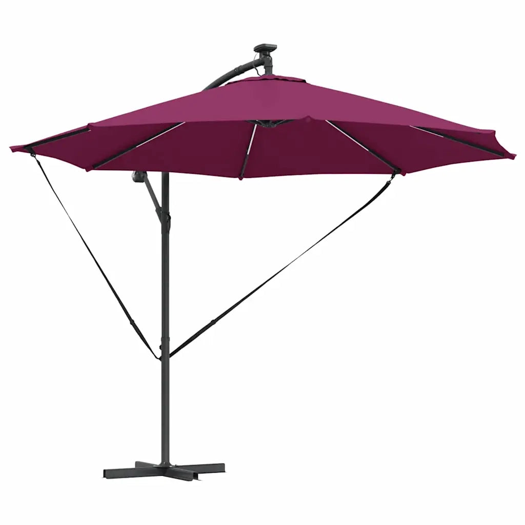 Ombrellone-Ombrello da giardino balcone Rosso Bordeaux 294 x 294 x 248 cm
