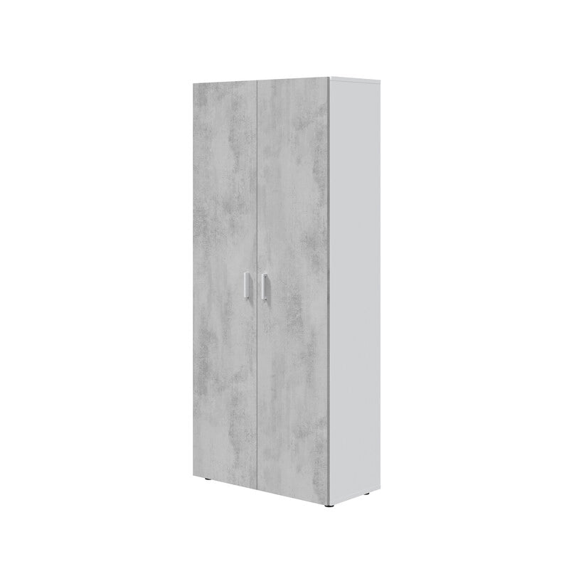 KIT MOBILE MULTIUSO 80X37XH182 CM BIANCO CEMENTO- 1,0 pz