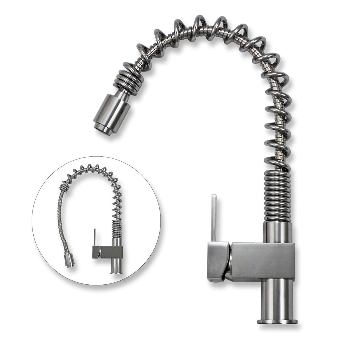 Lavandino da Cucina in Acciaio Inossidabile 105cm x 50cm con Rubinetto Rainbow