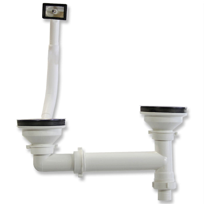 Lavandino da Cucina in Acciaio Inossidabile 105cm x 50cm con Rubinetto Rainbow