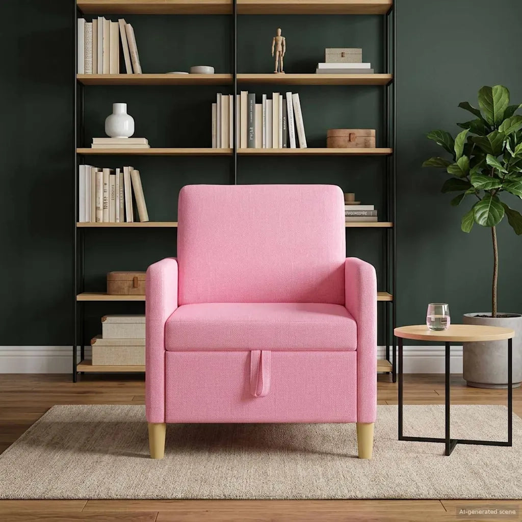 Divano con Storage Rosa 72 x 78 x 87 cm Poliestere 42036875