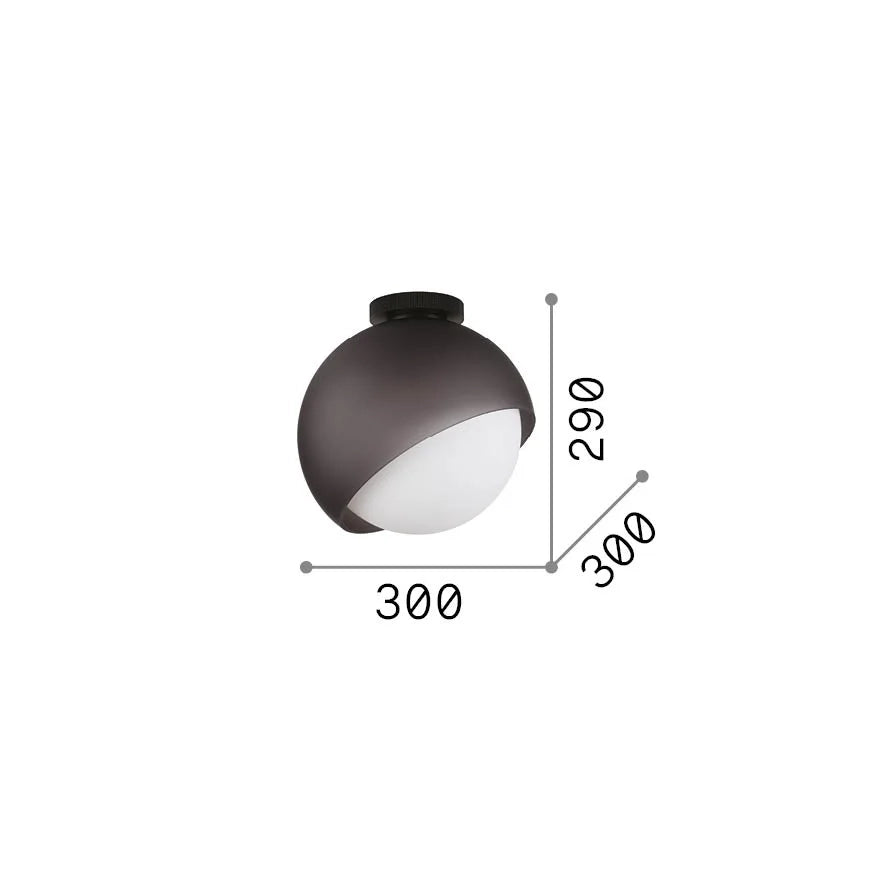 Plafoniera Bloom E27 Finitura Nero Dimmerabile Ideal Lux