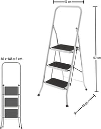 Scala a 3 gradini con tappeto antiscivolo made in italy mod.Security COLOMBO