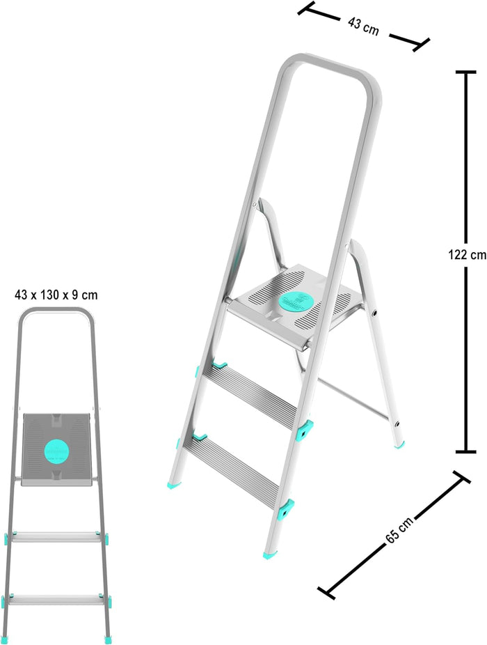 Scala a 3 gradini ultraleggera e stabile ideale per casa mod.Libellula COLOMBO