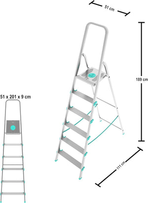 Scala a 6 gradini ultraleggera e stabile ideale per casa mod.Libellula COLOMBO