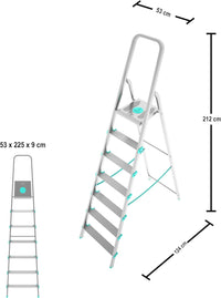 Scala a 7 gradini ultraleggera e stabile ideale per casa mod.Libellula COLOMBO