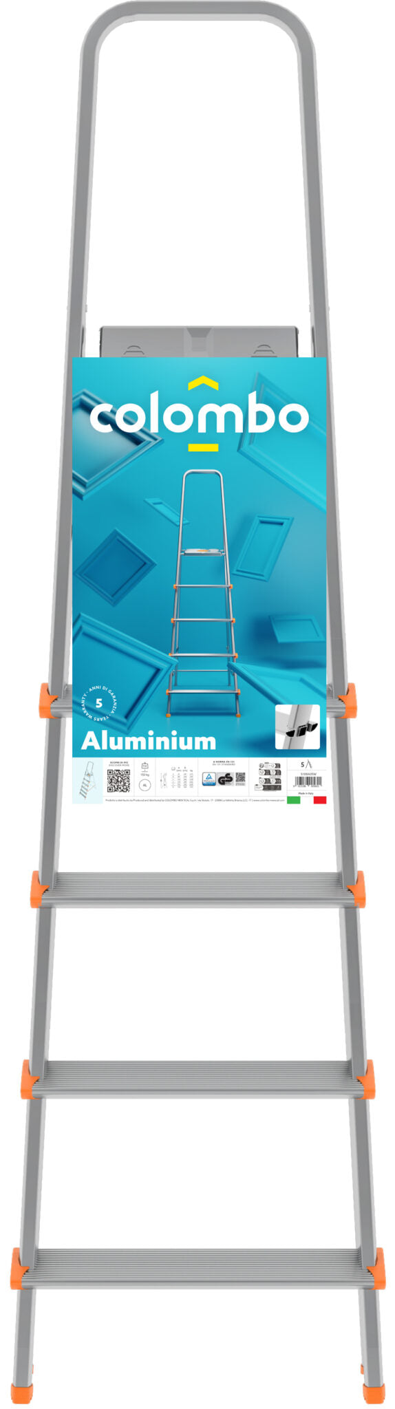 Scala a 5 gradini Robusta e Leggera mod.  Alluminium COLOMBO