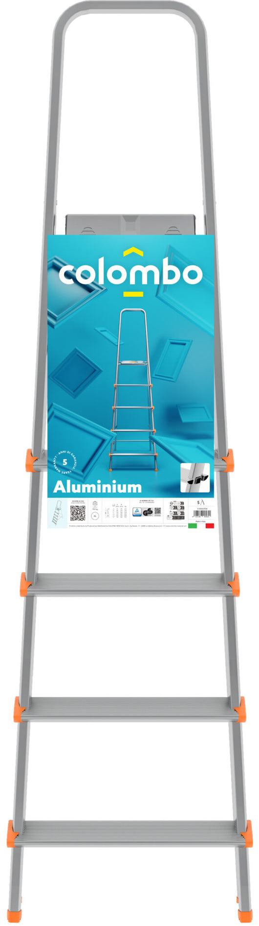 Scala a 5 gradini Robusta e Leggera mod.  Alluminium COLOMBO