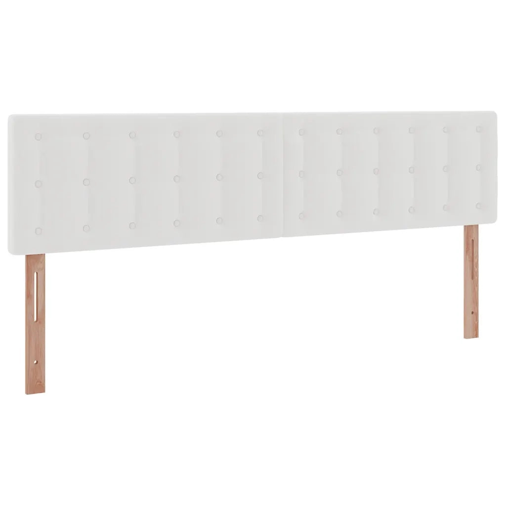 Struttura Letto Pouf con Materassi Bianco 180x200 cm Similpelle 3311957