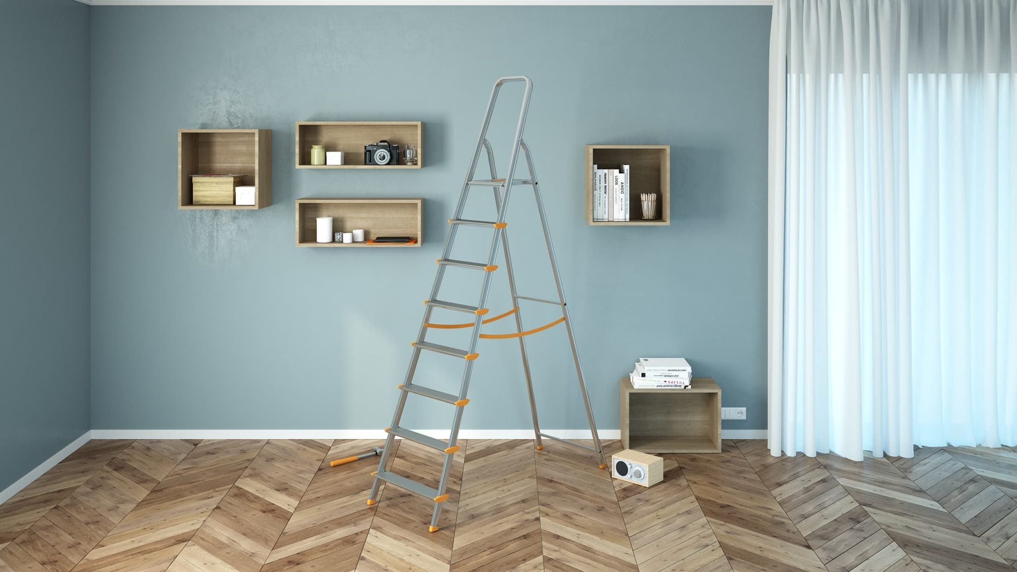 Scala a 8 gradini Robusta e Leggera mod.  Alluminium COLOMBO