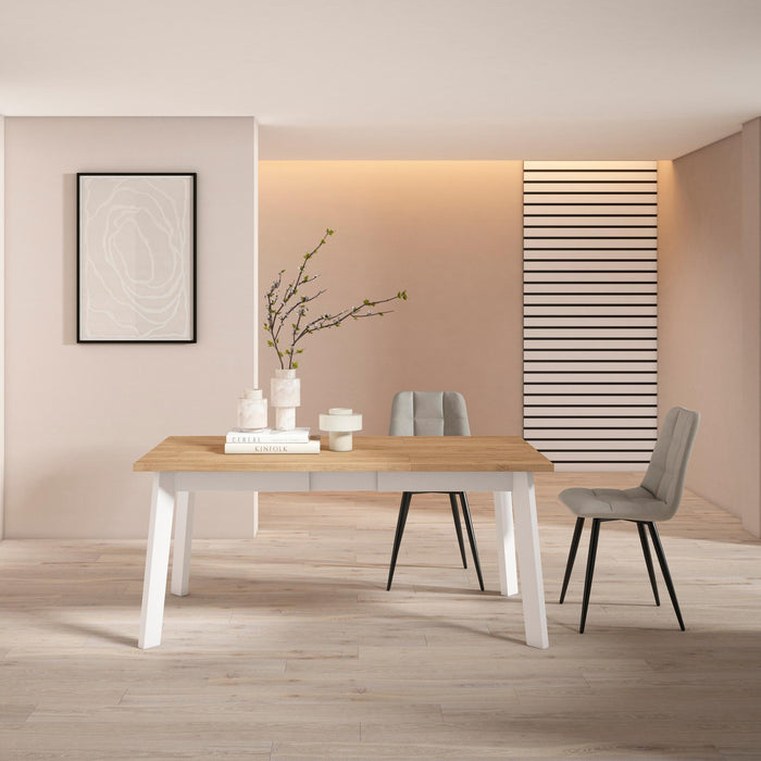 Tavolo da Pranzo, 168x90x74cm, Per 8 persone, Gambe in legno, colore Rovere RF2901