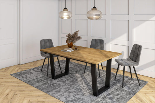 Tavolo da Pranzo, 167x90x74 cm, Per 8 persone, Tavolo Cucina, Rovere