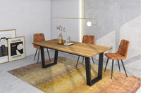 Tavolo da Pranzo, 194x90x74 cm, Per 10 persone, Tavolo Cucina, Rovere